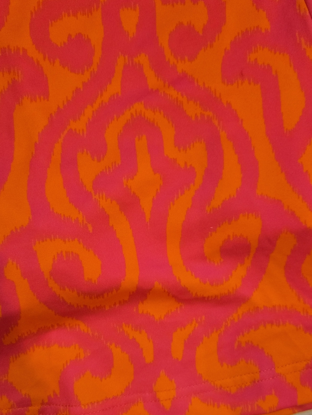 Gretchen Scott Pink/Orange Design Print Silky Leisure Skort - Picture 5 of 9